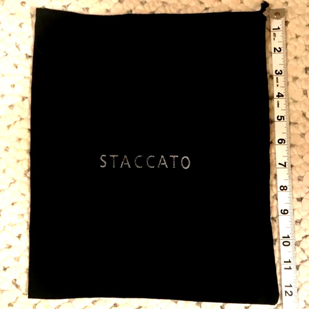 STACCATO Black Medium Purse clutch wallet dust Bag New Sleeper shoes - Picture 3 of 4